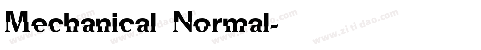 Mechanical Normal字体转换